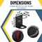 Koova Storage Rack, Steel, Black, 3.3 in W, 3.7 in H, 3.35 in L, Powder Coated KV-CAN-1 - alternate 5